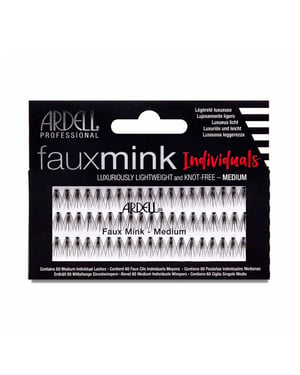 Faux Mink Pestañas Individuales Negras #medium