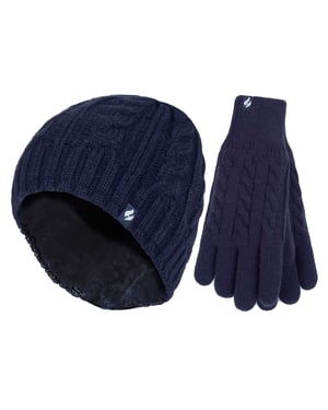 Damen Fleecegefüttertes Thermohut- und Handschuhset für den Winter