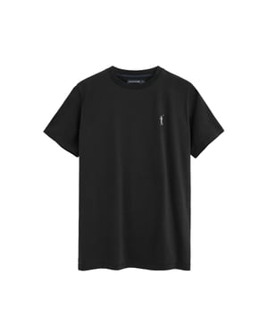 Kurzärmliges T-Shirt schwarz mit gummiertem Rigby Go Logo