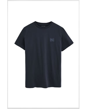 T-Shirt marineblau im Straight Fit mit Polo Club Patch