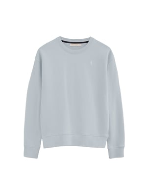 Sweatshirt hellblau im Regular Fit mit Rigby Go Stickerei