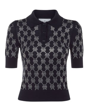 Pullover Polo-Ausschnitt Monogram