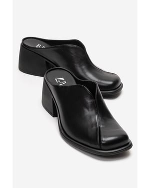 Ardent Leder Blockabsatz Mule