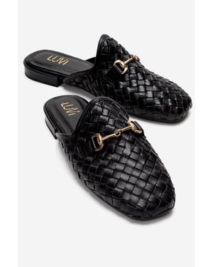 Senia Leder Gewebter Pantolette