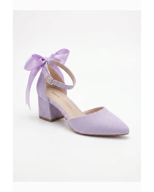 Arielle Schleife Knöchelriemen Blockabsatz Pumps