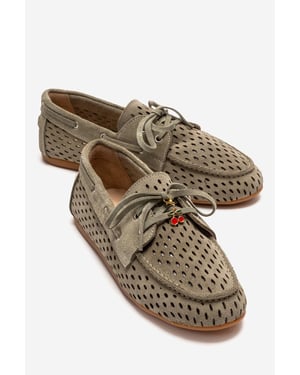 Stevo Leder Schnürer Loafer