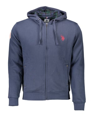 U.S. POLO ASSN. Blauer Baumwoll-Herrenpullover