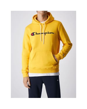 Champion Gelbes Baumwoll-Sweatshirt