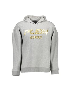 Plein Sport Graues Baumwoll-Herren-Sweatshirt