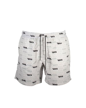 Karl Lagerfeld Weiße Polyester Herren Schwimmshorts