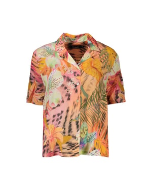 Desigual Orangen Viskose Damenbluse