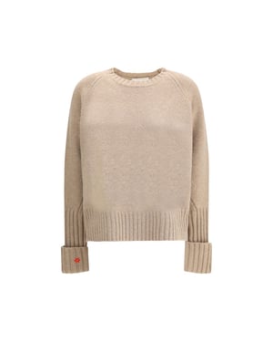 Tory Burch Beiges Merinowoll-Sweatshirt