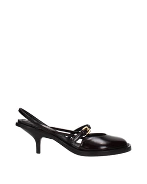 Dries Van Noten Braune Leder Plateau-Sandalen