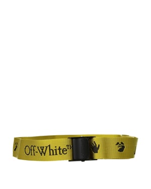 Off-White Gelber Stoff Gürtel Regular