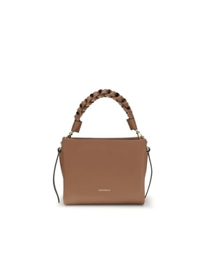 Coccinelle Beiger Kalbleder Bos Taurus Schultertasche