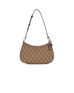 Guess Schultertasche Latte Logo/Braun