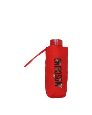 Moschino Roter Polyester-Regenschirm