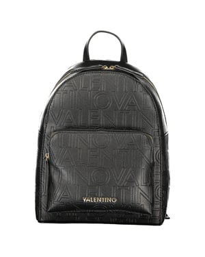Mario Valentino Schwarzer Polyurethan Damen-Rucksack