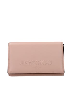 Jimmy Choo Rosa Leder Clutch Tasche