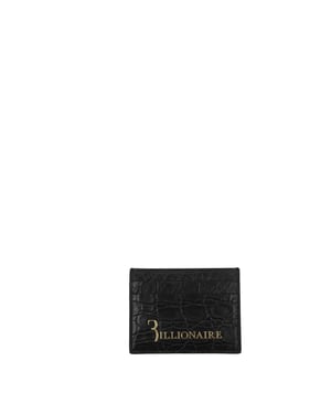 Billionaire Italienische Couture Schwarzer Krokodil-Kartenhalter