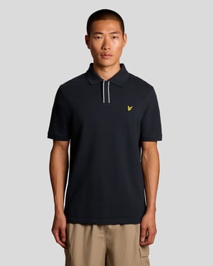 Poloshirt mit Kontrast-Paspelierung