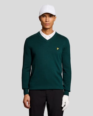 Baumwollmischung V-Ausschnitt Pullover