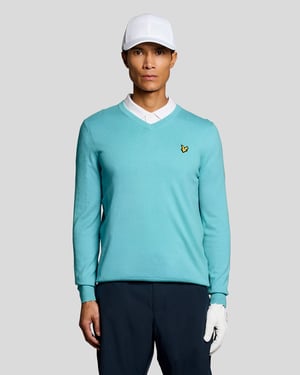 Baumwollmix V-Ausschnitt Pullover