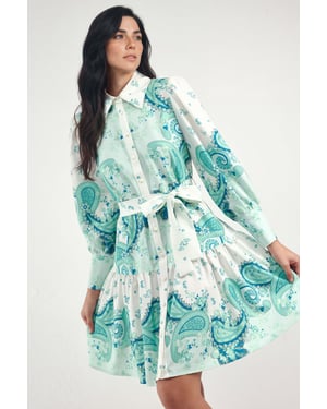 Gemustertes A-Linien-Minikleid