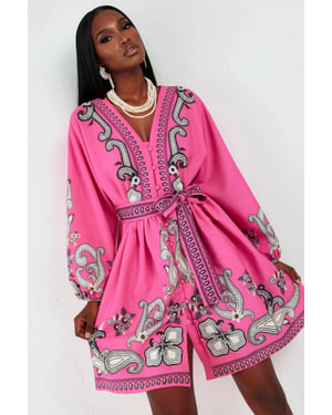 Bedrucktes A-Linien-Minikleid