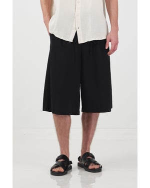Hohe Taille Weite Capri-Shorts