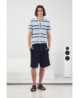 Hüfthose mit entspannter Passform, weit geschnittene Tencel-Shorts