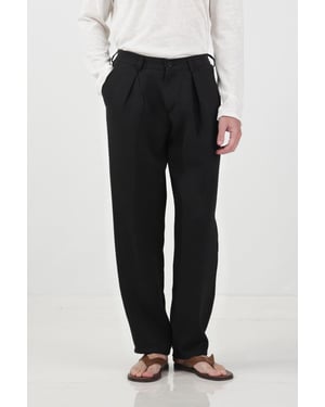 Maßgeschneiderte Mid-Waist Plissierte Gerade Hosen