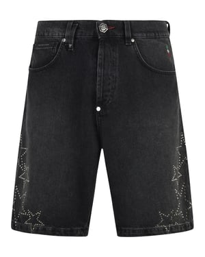 Denim Shorts Stars Strass