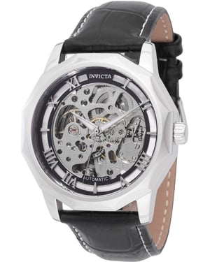 Invicta Objet D Art 69128 Herrenuhr - Automatisches Werk - Edelstahl mit silbernem Zifferblatt - 42 mm