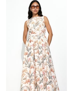 Baumwollkleid mit Spitzen details