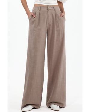 Hochtaillierte weite Palazzo-Hose