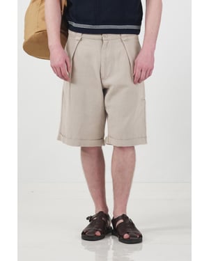 Mittlere Taille weite Chino-Shorts mit Taschen