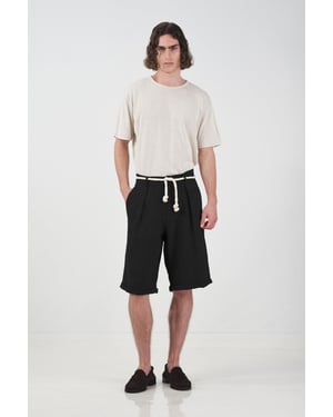 Weite Mittelhoch-Taille Shorts mit Bindungsdetail