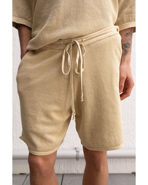Strukturierte Strickwaren Sweat-Shorts mit mittlerer Taille