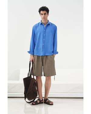 Hüfthoheweite Tencel-Shorts