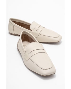 Morne Leder Loafer Damen