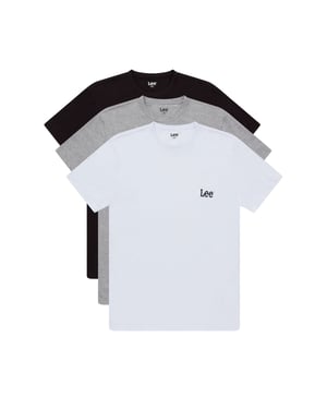 Lee – 3er-Pack – Schwarz/Grau/Weiß