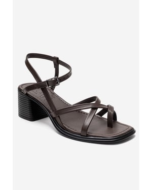 Lavish Leder Blockabsatz Sandale (Damen)