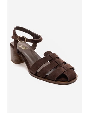 Devora Leder Blockabsatz Sandale