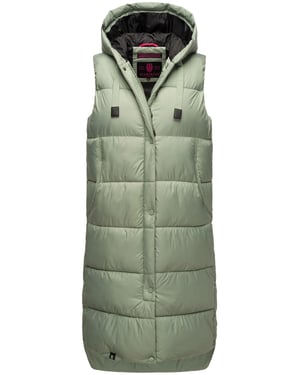 Marikoo Damen Winterweste Sayorii – lang, warm & mit Kapuze