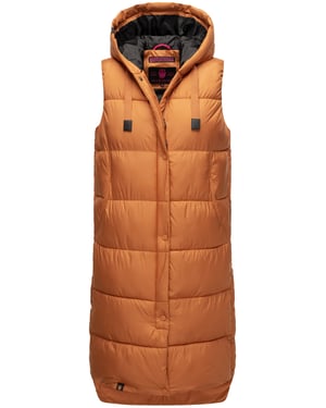 Marikoo Damen Winterweste Sayorii – lang, warm & mit Kapuze