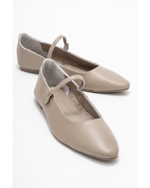 Lara Leder Mary Jane Flache Schuhe