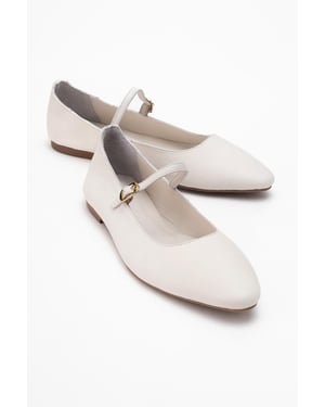 Lara Leder Mary Jane Flache Schuhe