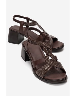 Dolen Leder Klobig Sandale