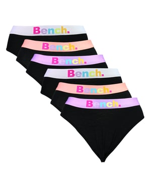 6er Pack Mädchen Schwarze Baumwoll-Stretch Slips Weich Atmungsaktive Alltagsunterwäsche